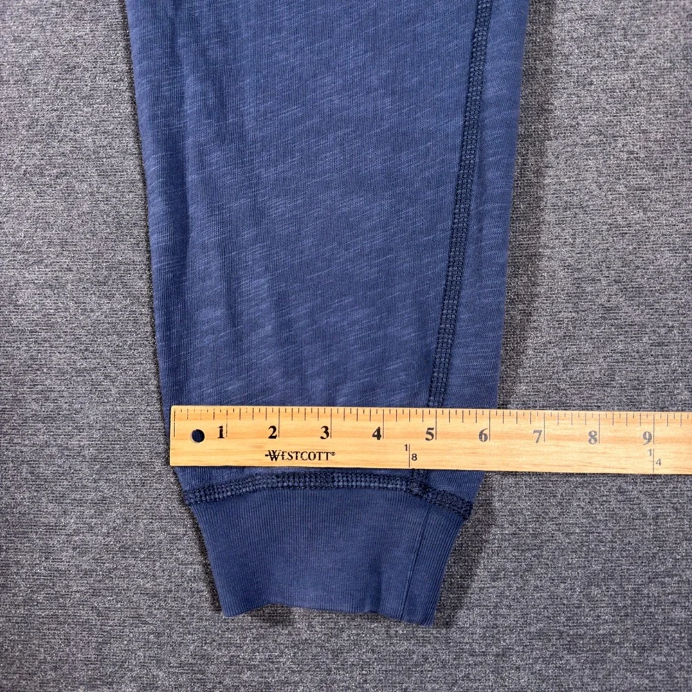 J. Crew Knit Joggers Mens L Blue Cotton Drawstring Sweatpants Lounge Cuffed